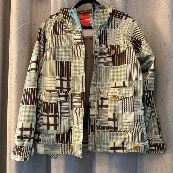 Foursquare Snow Board Outerwear 5K Jacket. Women's Size M. Green and Brown - Picture 9 of 12